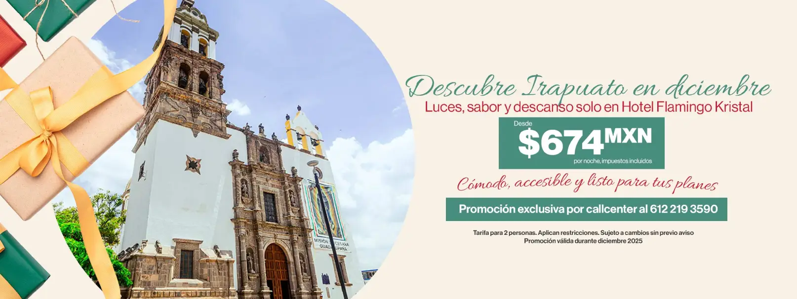 Hoferta hospedaje hotel Flamingo Kristal